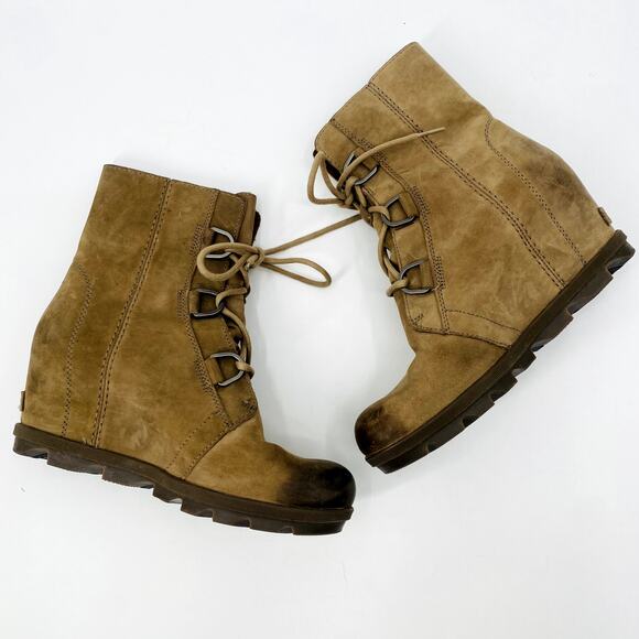 Sorel 10 brown Joan of Arctic Wedge boots - Picture 2 of 5